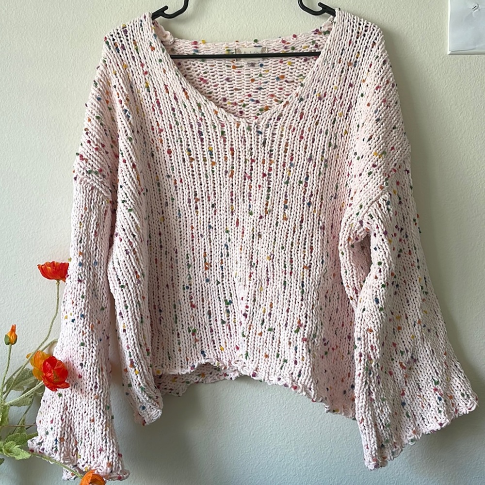 Cute rainbow dotted sweater